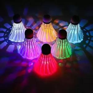[엔젤]LED 야광 배드민턴콕 셔틀콕 세트 4PCS 깃털-WFN58W4