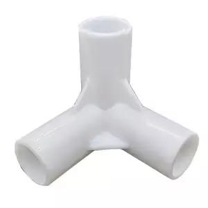3방향 화이트 PVC 텐트 풋 코너 센터 연결 파이프 직선 엘보 티 플라스틱 DIY 옷장 부품