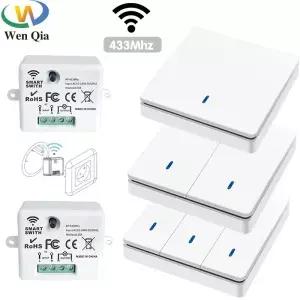 무선 스마트 스위치 조명 RF 86 벽 패널 원격 제어 미니 릴레이 수신기 220V 가정용 LED 램프 팬