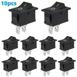 10pcs 스냅인 보트 로커 스위치 토글 전원 SPST ONOFF 2 핀 AC 250V 6A 125V 10A 자동차 자동 용 위치