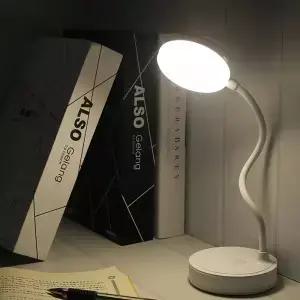 휴대용 LED 테이블 램프 3 색 디 밍이 가능한 USB 충전식 조명 눈 인 터치 책상 접이식 룸 오