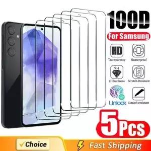 5Pcs 화면 보호기 삼성 A55 A15 A54 A34 A13 A14 A53 A52 A12 A33 A52S A32 A35 A71 A72 A51 A22 S10E