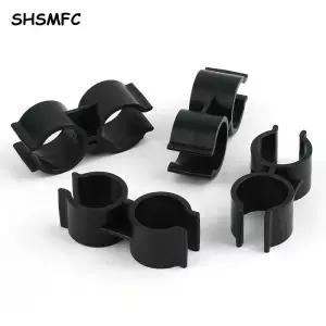 20mm PVC 이중 U 형 파이프 클램프 정원 물 튜브 지원 공동 관개 피팅 플라스틱 H 클립