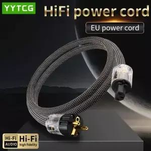 YYTCG 고충실도 OFC 전원 코드 오디오 금도금 플러그 EU 시리즈 및 US 연결 필터