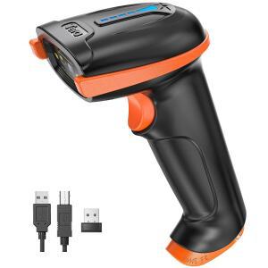 테라 바코드 스캐너 무선 1D 리더기(배터리 레벨 표시기 포함) 2인치 2.4GHz USB 2.0 유선 2개 사용가능