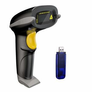 NADAMOO 무선 바코드 스캐너 328피트 전송 거리 USB 1D 자동 리더 핸드홀드 상점 슈퍼마켓 창고용 리시버 포함