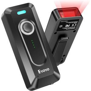 클립이 장착된 Eyoyo 2D 블루투스 바코드 스캐너 무선 레벨 표시기가 2000mAh 배터리 Android Phone과 호환 도서관 도서 목록용 휴대용 미니 QR 리더기