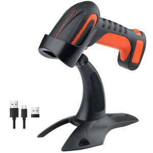 테라 프로(극한 성능) 산업용 무선 바코드 스캐너 2D QR 1D 리더 2.4G 2500mAh Windows Mac Android iOS 모델 8100 Orange용 블루투스 드롭 저항 기능 지원