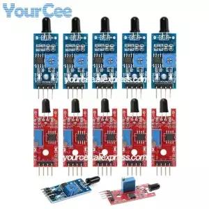 10pcs/1pc LM393 비교기 화염 센서 모듈 원인 감지 보드 IR 적외선 수신기 DIY 전자 블록