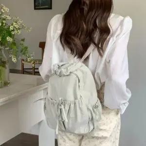 백팩 포켓 셔링 CH-21040T 미니 데일리 리본 여성 여성백팩 스트링백팩 여자백팩 미니백팩