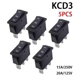 5PCS 선박 스위치 KCD3 로커 전원 버튼 단극 이중 던지기 3 기어 핀 16A/250V20A/125V