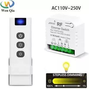 원격 제어 기능이 있는 무선 조광기 전등 스위치 AC110V 220V 가능 LED 및 할로겐 10W150W용 100M WiFi