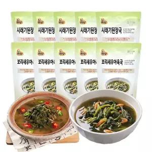 미당 시래기 된장국 5팩 + 보리새우아욱국 5팩