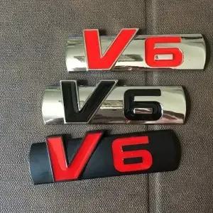 이 V6 로고 자동차 스티커로 눈에 띄게 만들어보세요