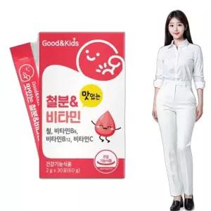 철분 비타민 B6 B12 C 스틱 30포 1개월분 어린이성장 어린이선물