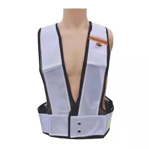 신호수조끼 MR-404 안전조끼 X반도 곤색 백색띠 8cm 근무복 건설조끼