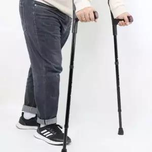 (색상 엘보클러치-블랙)접이식 보행 보조기 엘보 클러치 목발 깁스 노인 다리 지팡이
