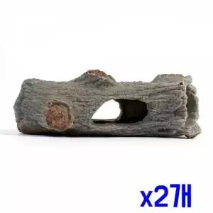 인조유목 은신처 장식 나무 원형 가지 어항 파충류 13x4.5cm 2개