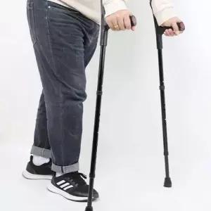 (색상 엘보클러치-블랙)접이식 보행 보조기 엘보 클러치 목발 깁스 노인 다리 지팡이