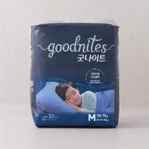 굿나이트 남아 팬티 밤기저귀 어린이 중형 20매입 1팩 GST MNS