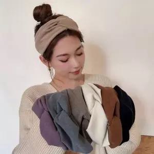 꼬임 패브릭 와이드 헤어밴드 패션 머리띠 반다나