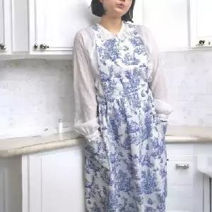 면소재 프렌치 뜨왈 명화 원피스 앞치마 생활방수