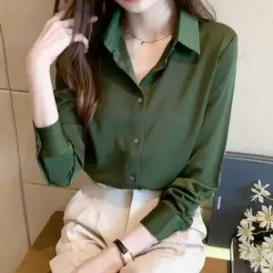 여자 긴팔 셔츠 블라우스 직장인 데일리 패션 코디