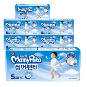마미포코 썸머팬티기저귀 남아용 5단계 특대형 40Px6팩