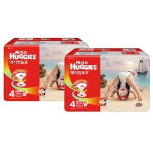 하기스 2026 매직컴포트 밴드형기저귀 4단계 대형 남여공용 58Px2팩