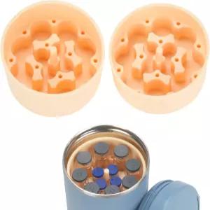 32온스 하이드라피크 푸드 병용 바이알 보관 인서트 2팩 3ml/5ml/10ml 여행용 식기세척기 안전 펩드 정리함