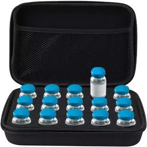 15 슬롯 성 인슐린 펩드 냉장고 휴대용 케이스 바이알 홀더 보관 보호 가방 표준 10ml 쿨러 여행 키트