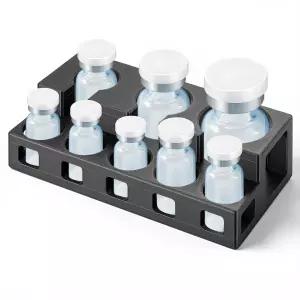 냉장고용 고크우트 펩드 바이알 홀더 8 슬롯 인슐린 및 케이스 5ml 투명 시야 구멍 3D 프린팅 박스 정리함