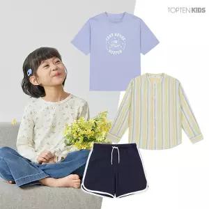 [최대35%][탑텐키즈 외]카카오페이5%추가/ 시원한 여름 라운지세트/반팔티/민소매/리넨 외 100종