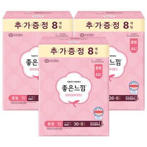 좋은느낌 오리지날 울트라날개 중형 36+8p x3팩