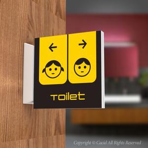 PTSA050 화장실돌출표지판 실내간판 표시판 표찰 남자용 여자용 Toilet 장애인화장실