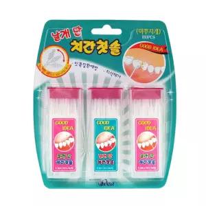날개단 치간칫솔 180p X 1개/휴대용 일회용 이쑤시개