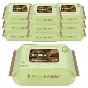 헬케어 레이온 생분해 에코 물티슈 72매 60g 102매 40g 10개 캡형