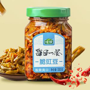 천미방 중국식품 중국간식 반찬 절임줄콩 매일 하반줄콩 유리병제품