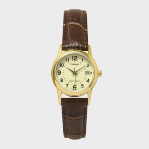 [카시오]CASIO 카시오 LTP-V002GL-9B 여성 가죽밴드 심플 손목시계