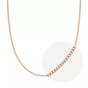 18K 민줄 체인 목걸이 줄 핑크 골드 0.7mm