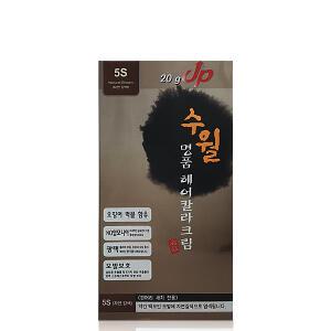 수월 명품 헤어칼라 크림 염색 5S 자연갈색 /새치커버
