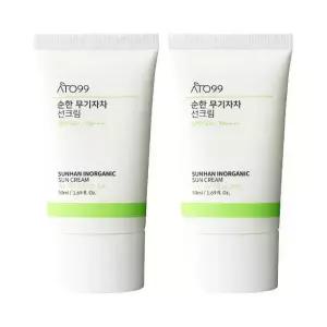 [내일도착] 아토99 순한 무기자차 선크림 SPF50 자극 눈시림 없는 비건 썬크림 50ml
