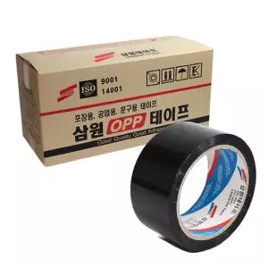 삼원 OPP 컬러 박스테이프 흑색 검정색 40M 50개