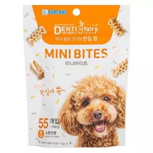 한입덴탈껌 미니바이츠 S 55개입 150g 포켄스 덴티페어리