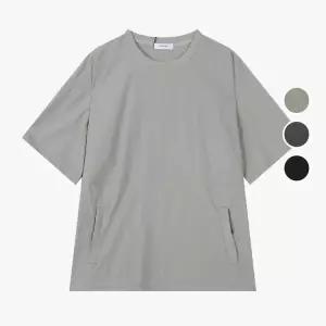 남성 나일론 루즈핏 우븐 반팔 티셔츠 B252TS010P