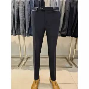 [바쏘](마산점)S/S 워셔블(물세탁) 구김제로 스판 히든밴드 남성 여름 바지 [다크 네이비]