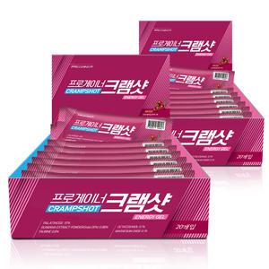 프로게이너 크램샷 체리맛 2박스(40포)파워젤 근육 긴장 쥐 완화 라이딩 러닝 마라톤 등산 에너지젤