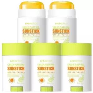 스포메틱스 그린 내츄럴 선스틱 SPF50+ 23g 5개 자외선차단 워터프루프 스틱썬크림