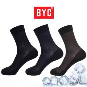 BYC 쿨비즈 정장양말 5켤레 남자여름양말 메쉬 시원한 신사 남성무지중목
