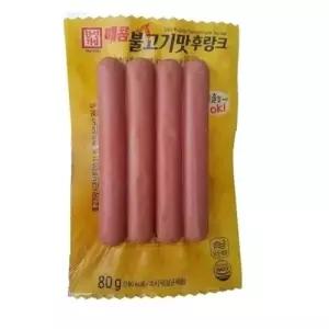 매콤 불고기맛 후랑크 80g 로만닭강정 50g